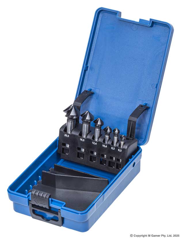 90 TiAlN Coated Cobalt/HSS Helical Flute Countersink Set